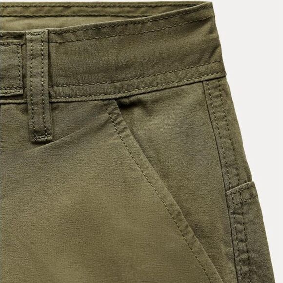 ZARA LOOSE FIT CARGO PANTS ZW COLLECTION - Picture 9 of 13